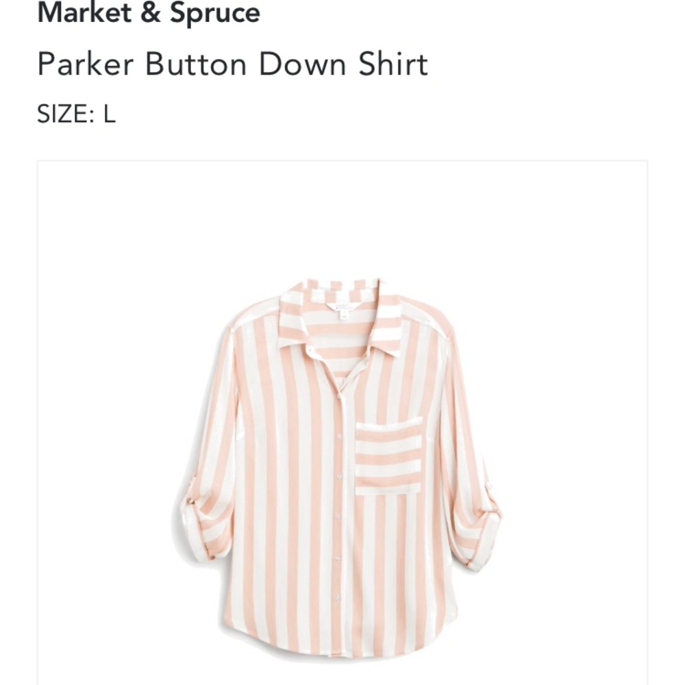 Beautiful Spring Stripes Market & Spruce Button Up - Picture 5 of 5